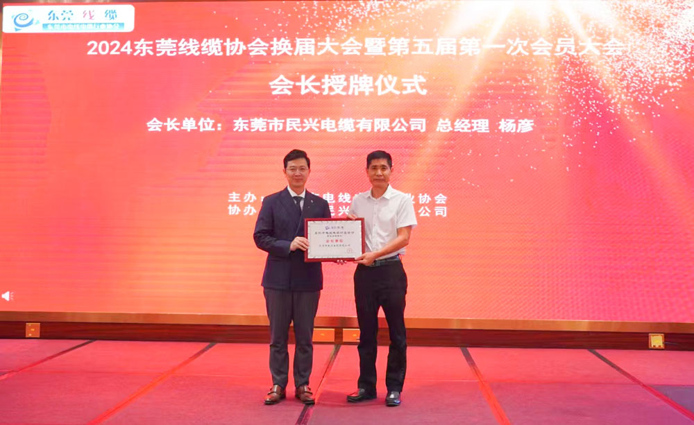 熱烈祝賀VR彩票當(dāng)選東莞線纜協(xié)會會長單位、總經(jīng)理楊彥當(dāng)選為會長！